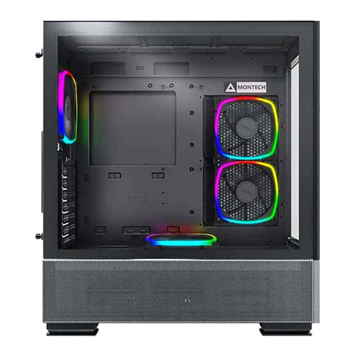 (image for) Montech SKY TWO Black Mid Tower PC Case with 4x ARGB Fans